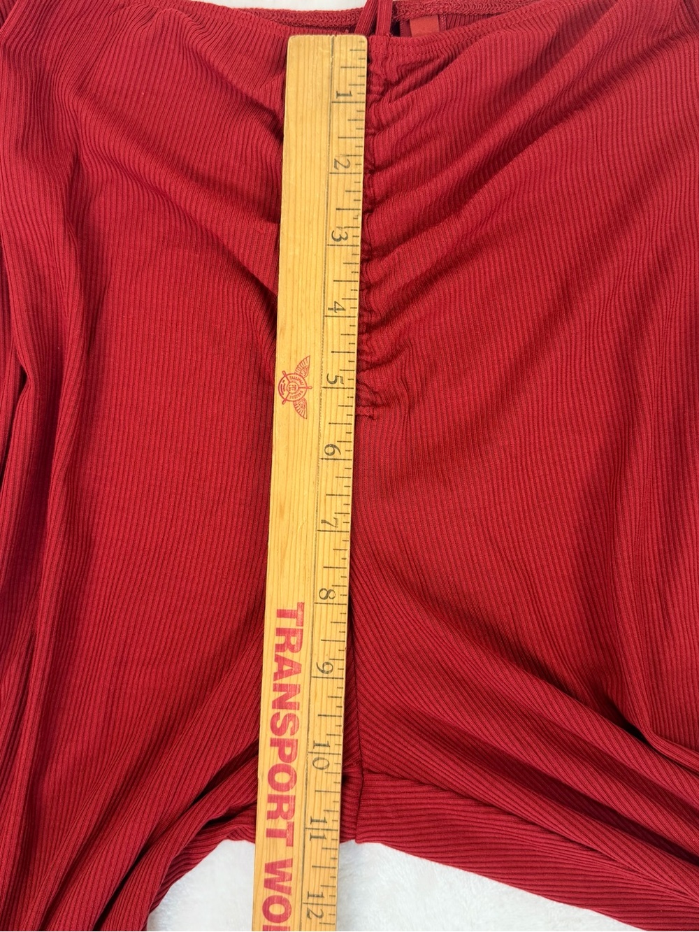 Skims Set Sz L Tie Front Top & Flared Leg Pants Ribbed Stretch Modal Loungewear - Picture 13 of 14